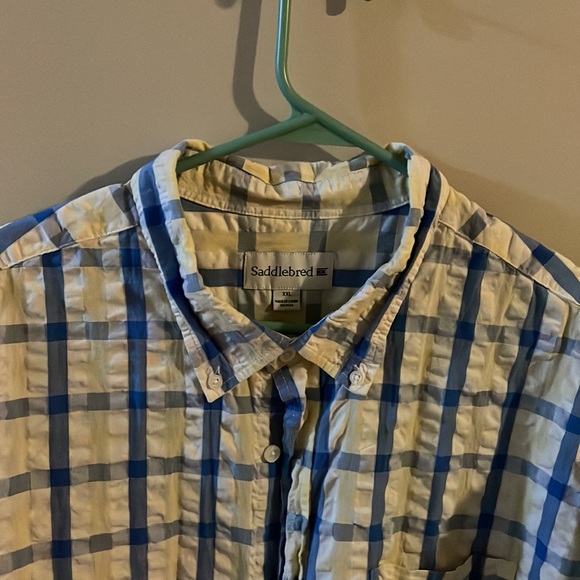 Long sleeve blue and white checkered izod - Picture 4 of 4